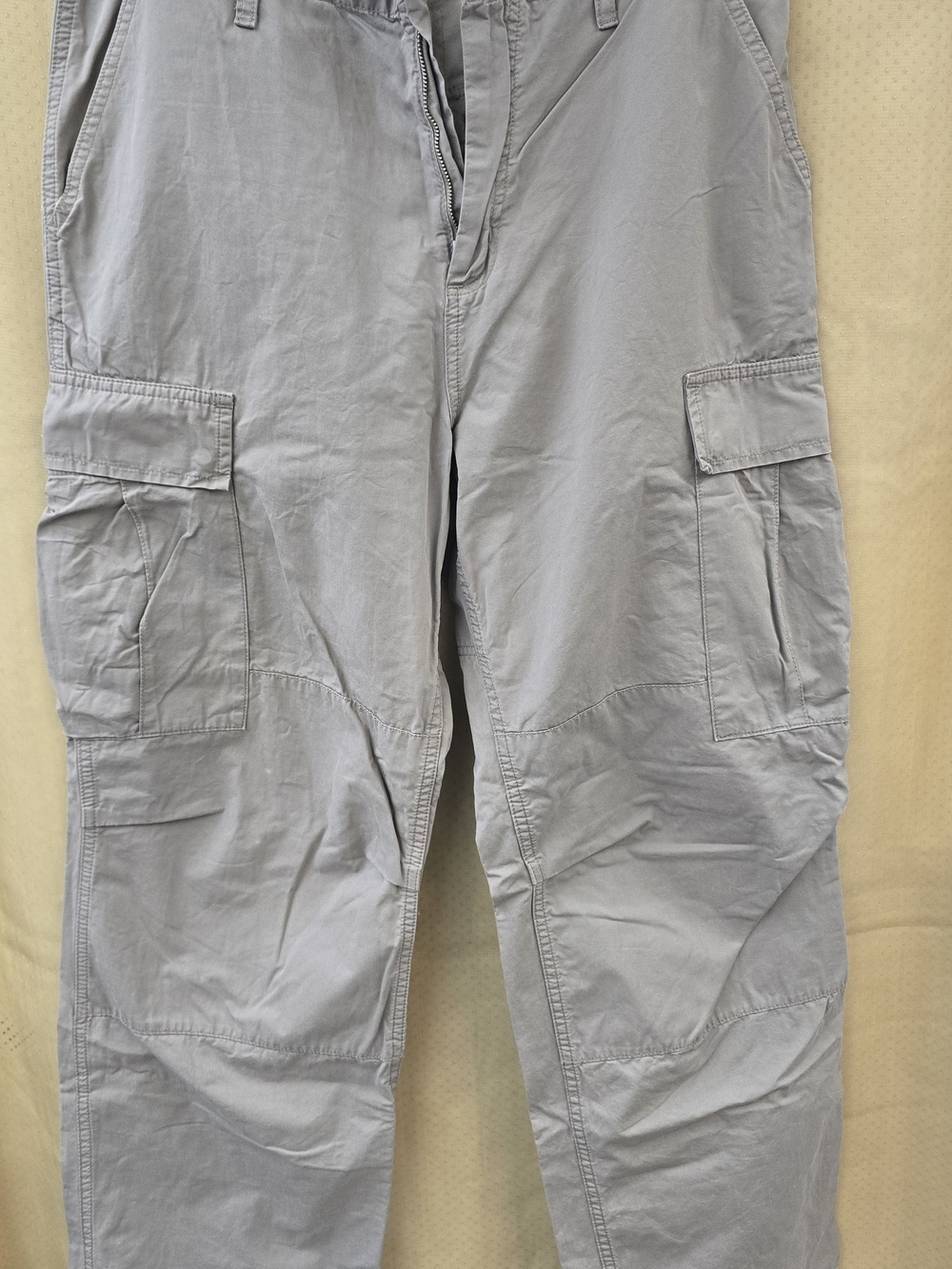 Carhartt Men's Light Cream Cargo Pants with Multiple Pockets